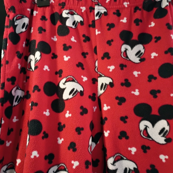 Disney Mickey Mouse Fleece Sleepware Lounge Cozy Pajama Pants Red Women's M 8/10 - Picture 4 of 4